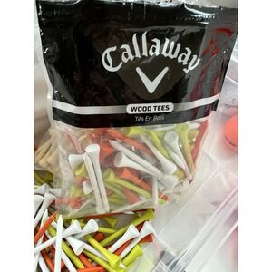 Lot of  200+ Wooden Golf Tees NEW & Gently Used